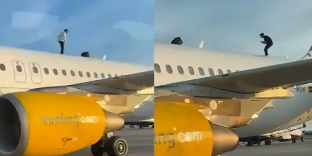 Bir Yolcu Uçağın Üzerine Çıkarak Tüm Uçuşları Aksattı